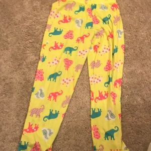 Yellow pajama pants